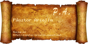 Pásztor Ariella névjegykártya