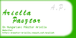 ariella pasztor business card